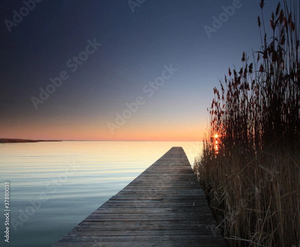 Obraz Molo do zachodu słońca