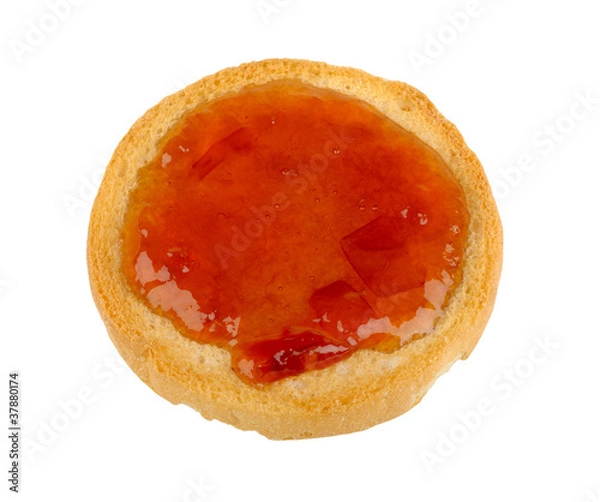 Obraz round toast with jam