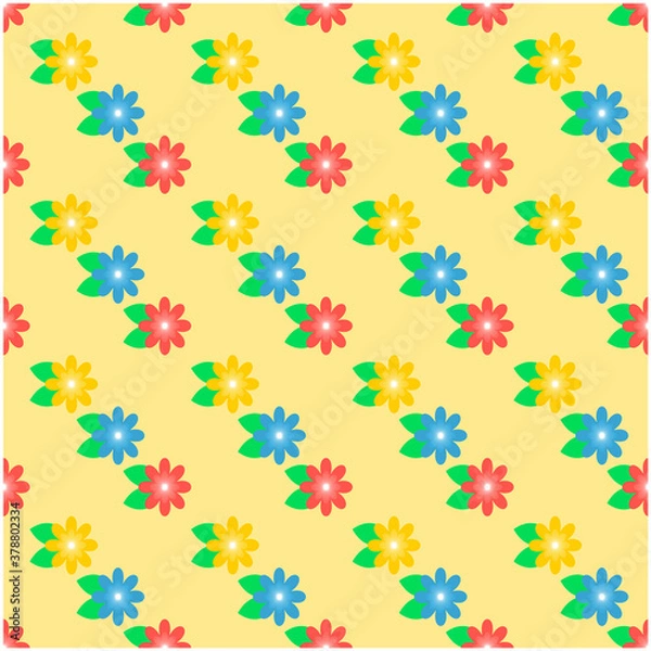 Fototapeta seamless pattern with flowers