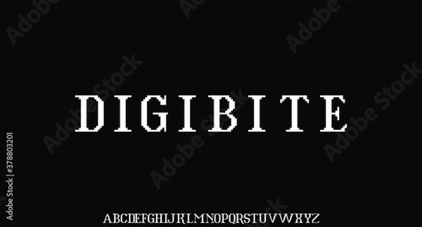 Obraz THE SERIF BITE ALPHABET FONT VECTOR SET	
