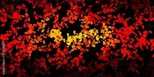 Obraz Dark red vector background with random forms.