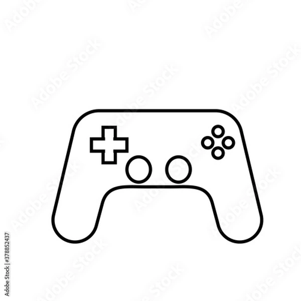 Obraz Game controller icon outline style