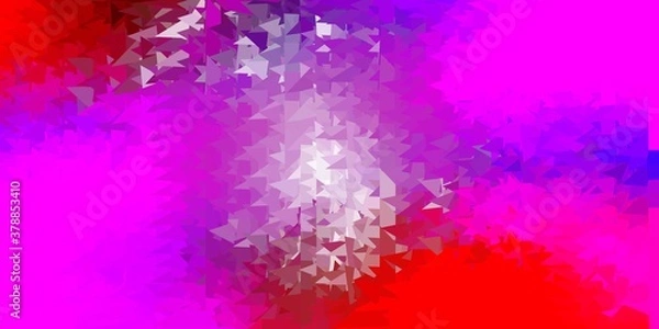 Fototapeta Light pink, red vector poly triangle layout.