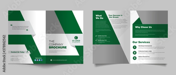 Obraz Corporate bifold brochure design Template