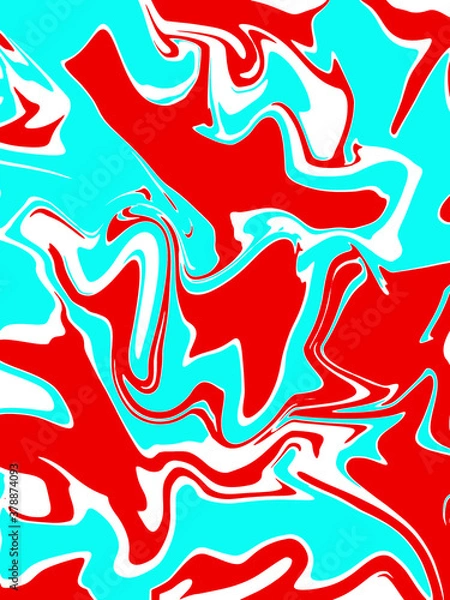 Fototapeta abstract light red and sea blue banner watercolor luxury liquid pattern color on white.