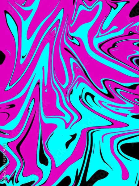 Fototapeta abstract purple and sea blue watercolor luxury galaxy pattern color on black.