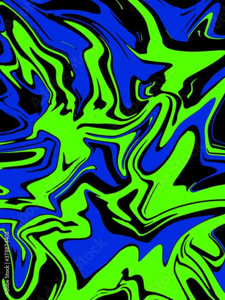 Fototapeta abstract light green and blue watercolor luxury galaxy pattern color on black.