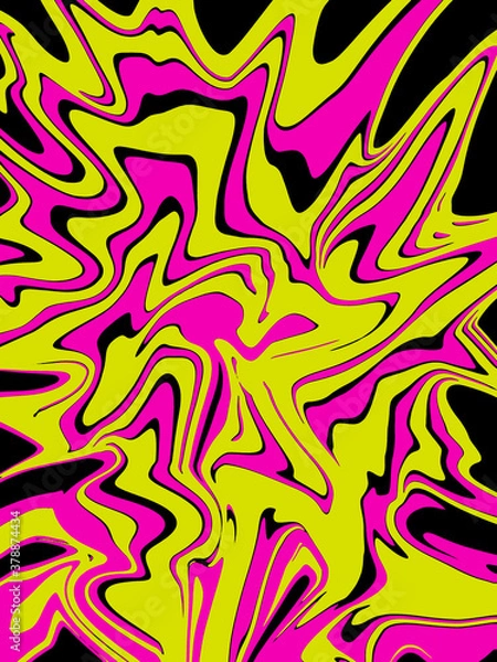 Fototapeta pink and yellow abstract watercolor luxury galaxy pattern color on black.