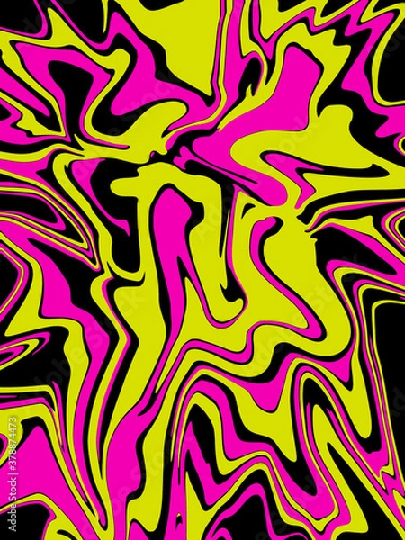 Fototapeta pink and yellow abstract watercolor luxury galaxy pattern color on black.