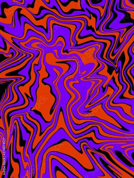 Fototapeta abstract purple and orange watercolor luxury galaxy pattern color on black.