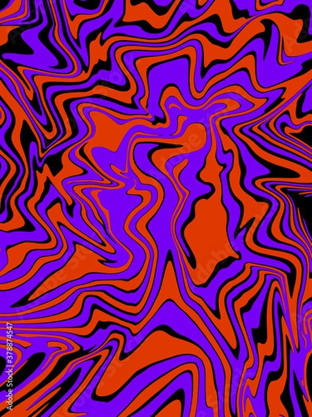 Fototapeta abstract purple and orange watercolor luxury galaxy pattern color on black.