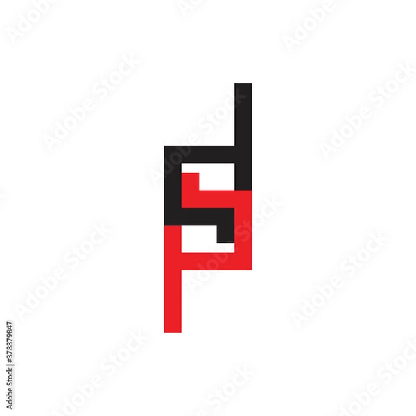 Obraz dp letter logo design vector