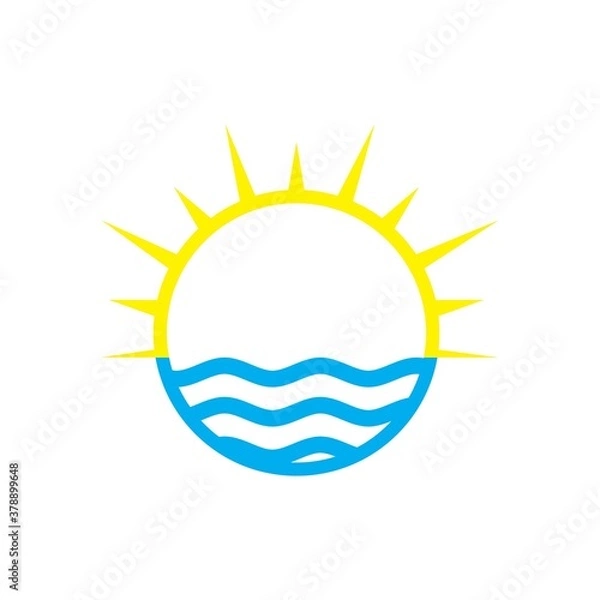 Obraz sun illustration design logo