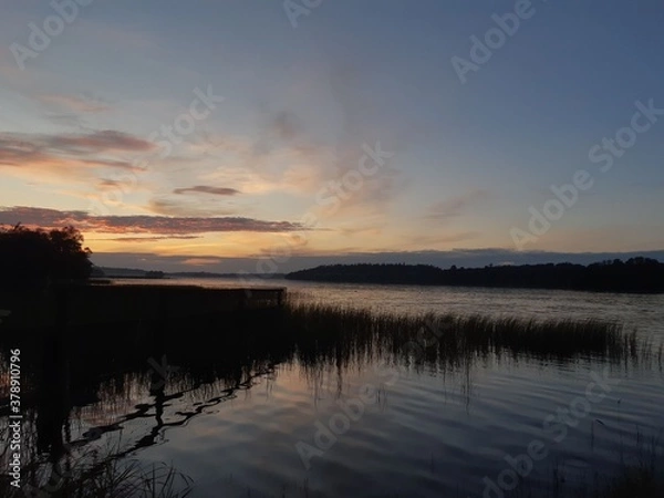 Obraz sunset over lake