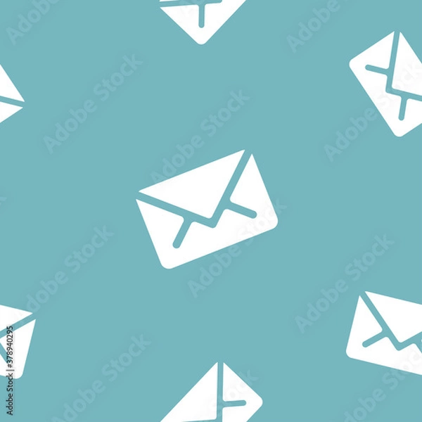 Obraz Email message seamless pattern on navy background mail document letter correspondence