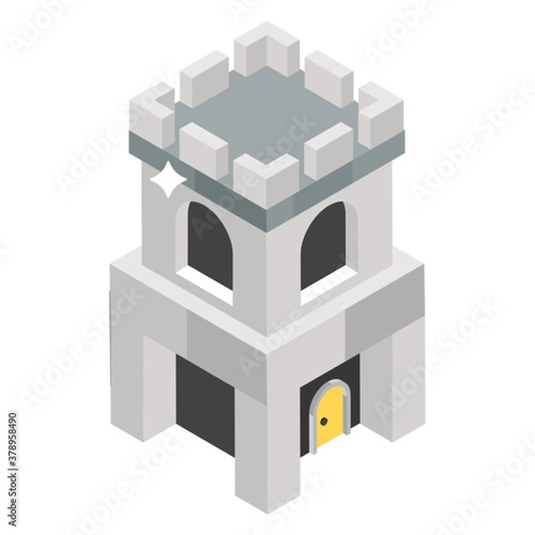 Obraz 
Modern tower building vector, isometric style icon of city building
