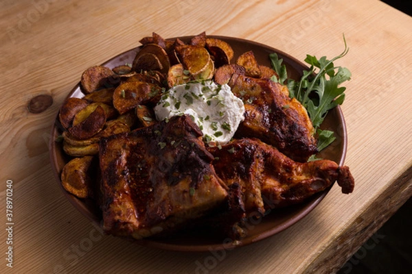 Obraz Gerichte in einem Mittelalter Restaurant