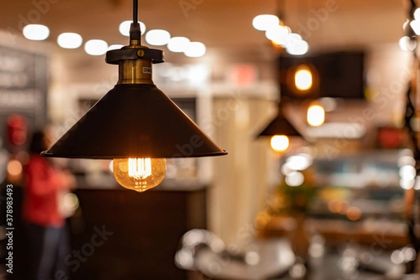 Fototapeta Lamp with a beautiful blur in the background