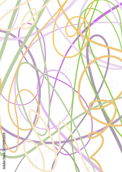 Fototapeta Light background with colored chaotic lines