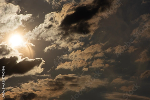 Fototapeta sun rays and clouds