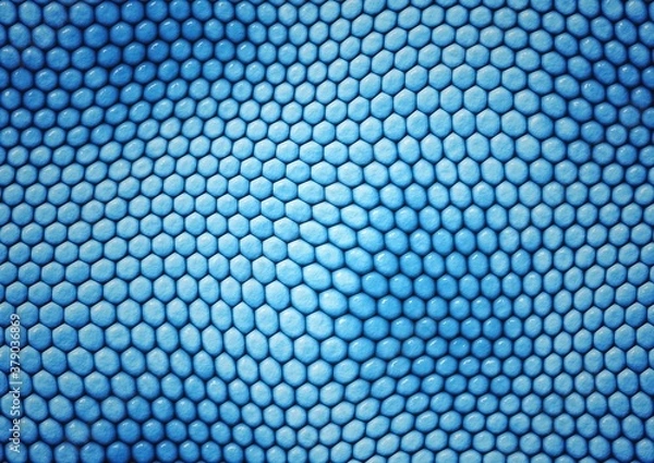 Obraz 六角形が連続した青い背景