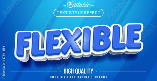 Fototapeta Editable text style effect - Flexible theme style.