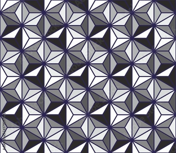 Fototapeta Geometric seamless pattern, bright vector abstract background. Infinitely repeating stylish modern texture can be used in textile and design.
