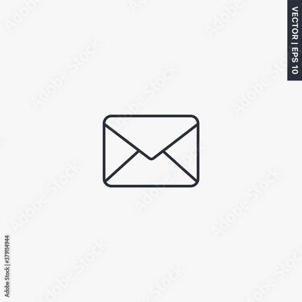 Obraz Envelope, linear style sign for mobile concept and web design