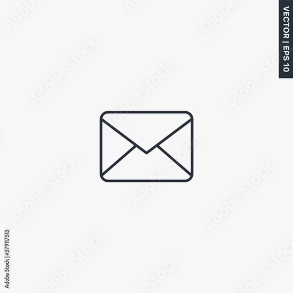 Obraz Mail envelope, linear style sign for mobile concept and web design