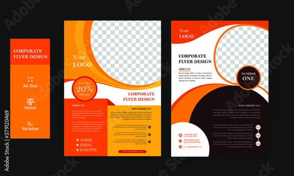 Obraz Simple corporate flyer design template layout ( CC Version )