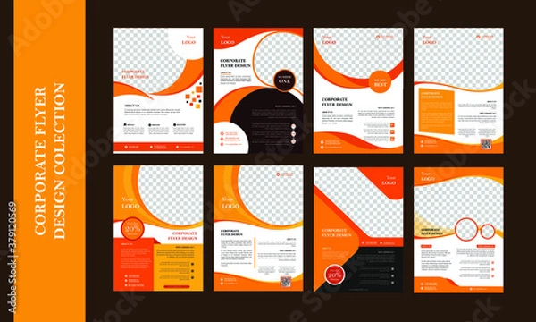 Obraz Corporate flyer design template layout set collection ( CC Version )