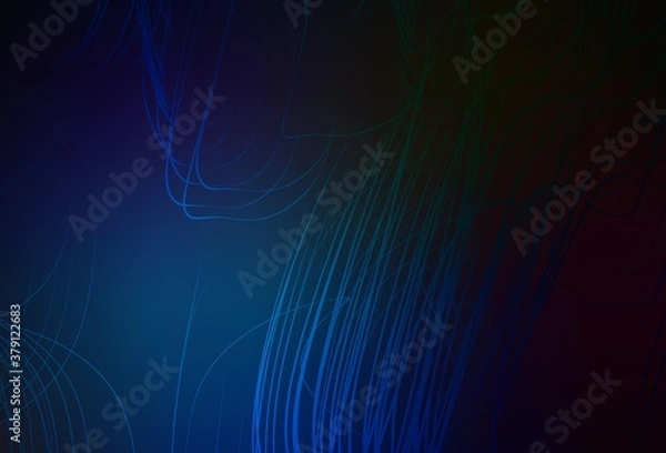 Fototapeta Dark BLUE vector blurred shine abstract texture.