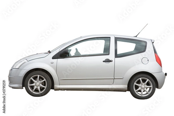 Obraz Hatchback car isolated on a white background