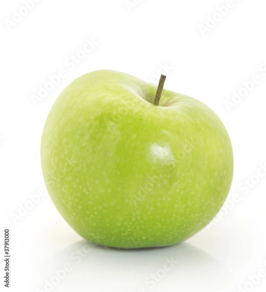 Fototapeta green apple on white background