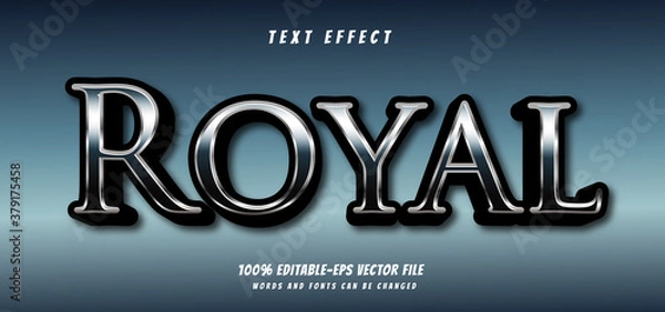 Obraz royal text effect editable vector file text design vector