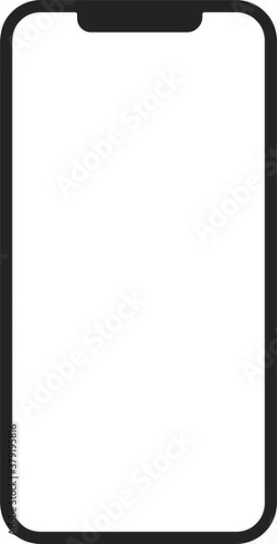 Fototapeta new vector Smartphone template for web interface, app demo mockup. No frames and blank screen on transparent backround