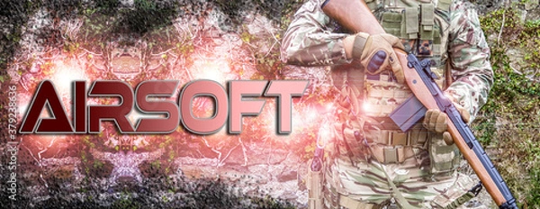 Fototapeta airsoft player