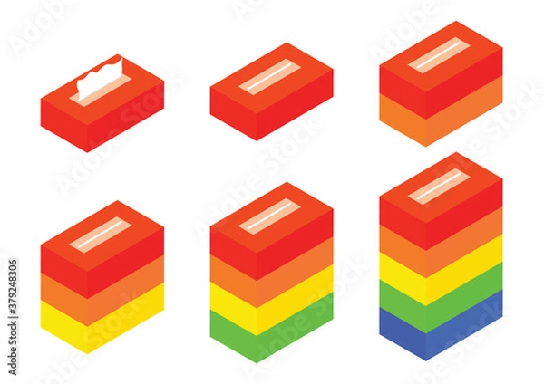 Fototapeta 1つ～5つセットのボックスティッシュセット