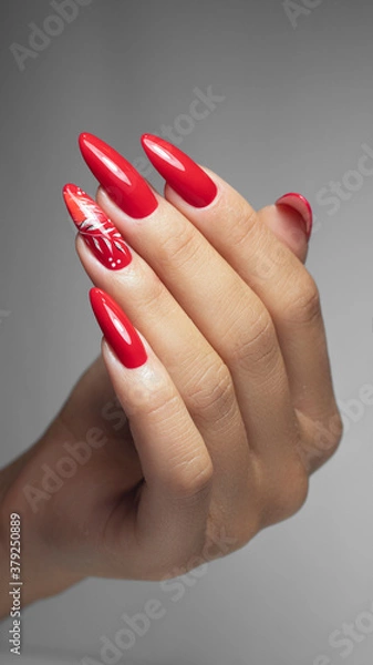 Obraz hand with red nails