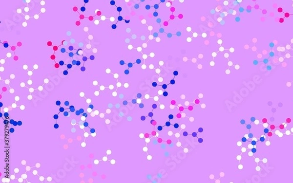 Fototapeta Light Pink vector template with artificial intelligence structure.