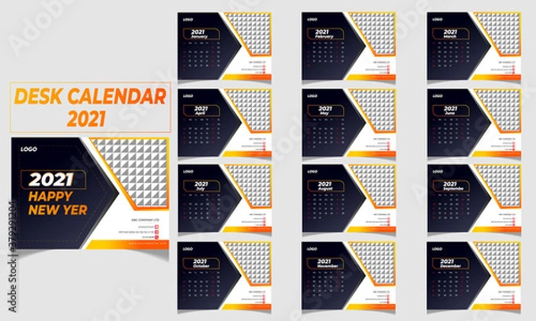 Obraz Creative Desk Calendar Design 2021