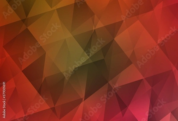 Fototapeta Light Red, Yellow vector abstract polygonal pattern.
