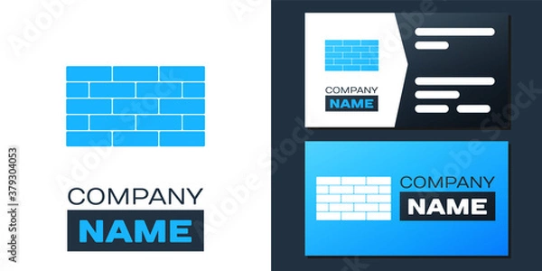 Obraz Logotype Bricks icon isolated on white background. Logo design template element. Vector.