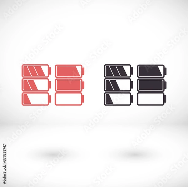 Fototapeta Simple battery vector icons for your needs. vector icons There are multiple bar battery vector icons with suitable colors