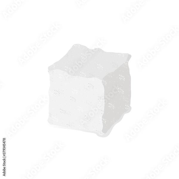 Fototapeta Sugar cube. Vector illustration.