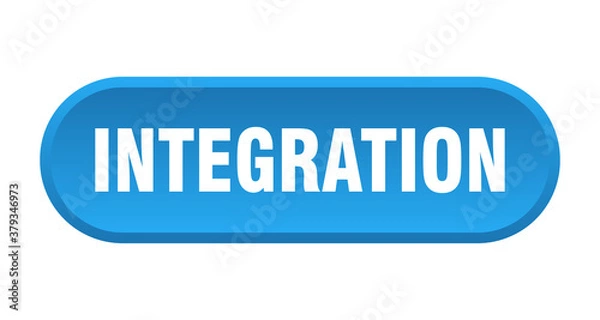 Fototapeta integration button. rounded sign on white background