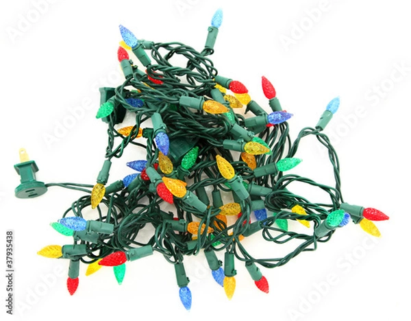 Obraz Zaplątane lampki choinkowe LED