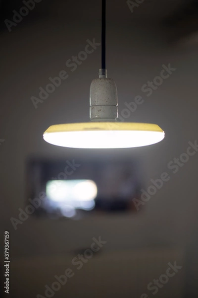 Fototapeta contermporary lamp in a dark space