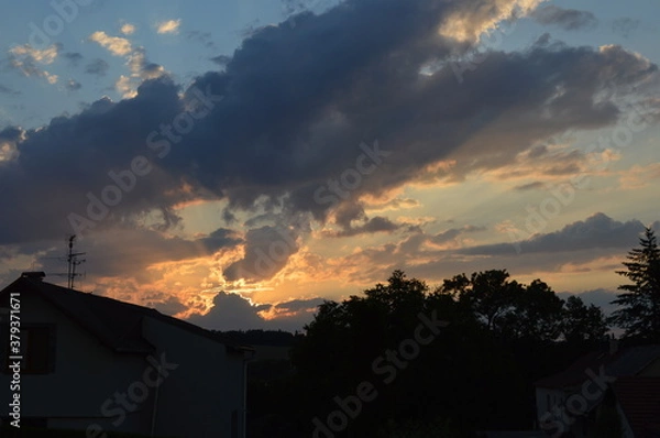 Obraz sunset in the city