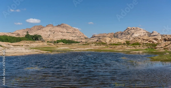 Obraz Bektau Ata Rocks Lake Kazakhstan